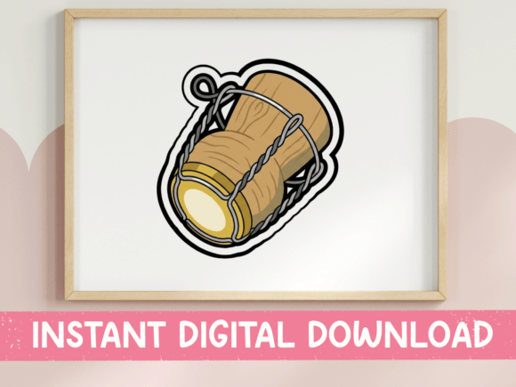 Champagne Cork and Cage Sticker Review