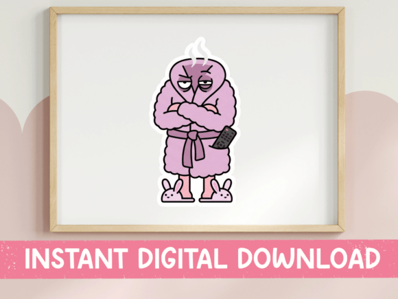 Cozy Robe Character Graphics for T-Shirt Designs
