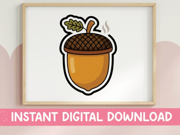 Cute Acorn Autumn Graphics for T-Shirt Designs