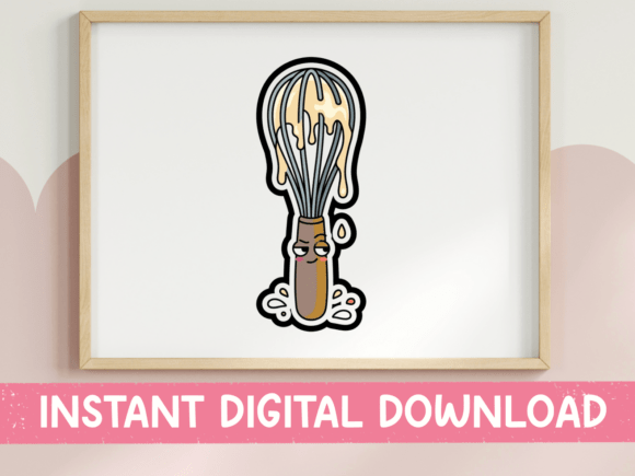 Cute Kawaii Whisk Graphics for T-Shirt Designs