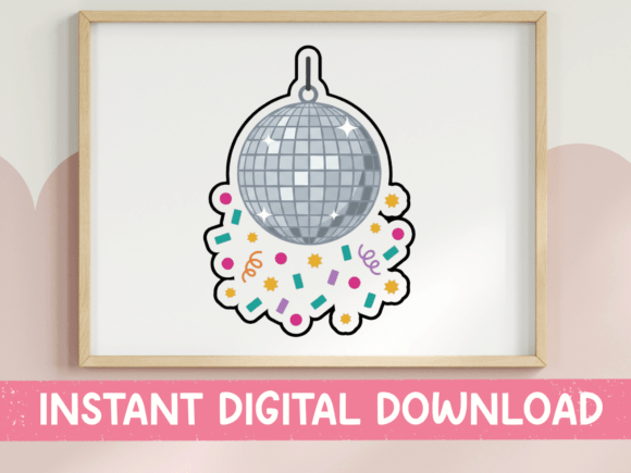Disco Ball Confetti Party Sticker Review
