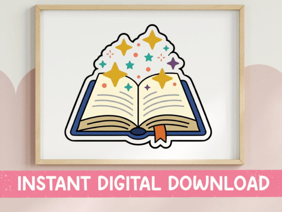 Enhance Your Blog with Magic Book Sparkles Sticker Graphics