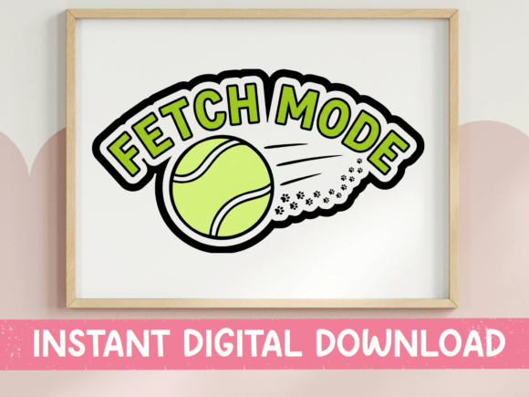 Fetch Mode Tennis Ball Dog Sticker Review