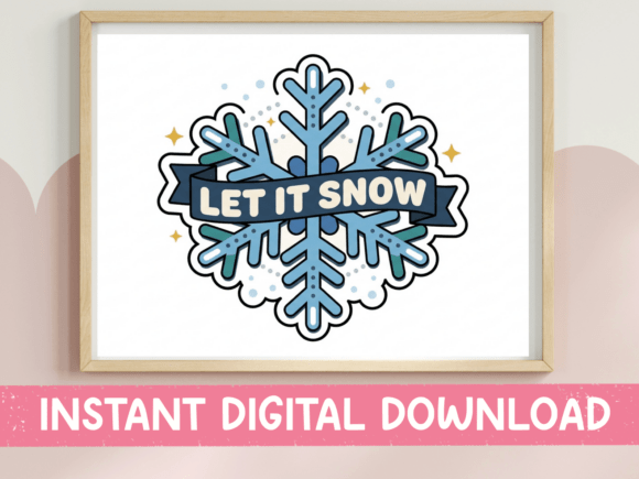 Let It Snow: A Bold Graphic for Winter T-Shirt Designs
