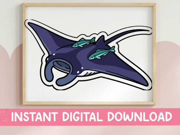Manta Ray Graphics for T-Shirt Designs & Branding