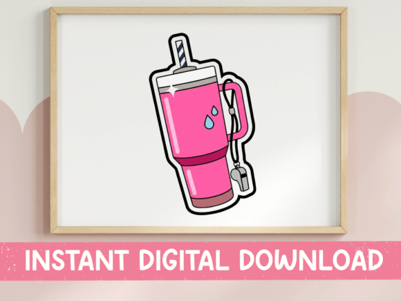 Pink Stanley-Style Tumbler Sticker Review