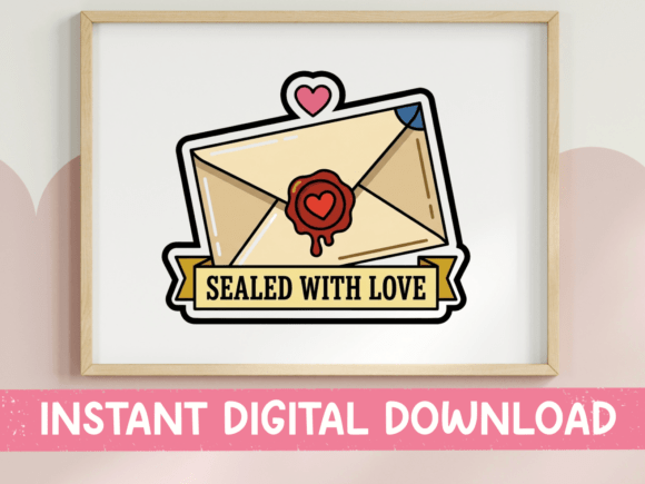 Sealed with Love: A Versatile Graphic for T-Shirt Designs